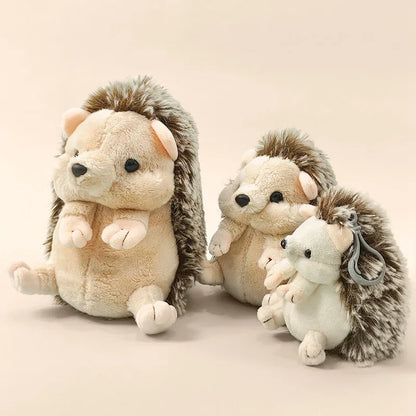 Lovely Baby Hedgehog Plush Toys Soft Stuffed Lifelike Hedgehog Pendant Doll Lovely Desktop Pet Kawaii Keychain Bags Decor