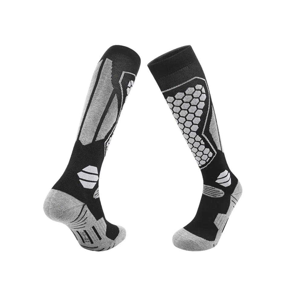 GTUBIKE Thermal Winter Cotton Men Women Ski Socks High Elastic Sports Socks Snowboarding Cycling Adult Skiing Thicker Leg Warm