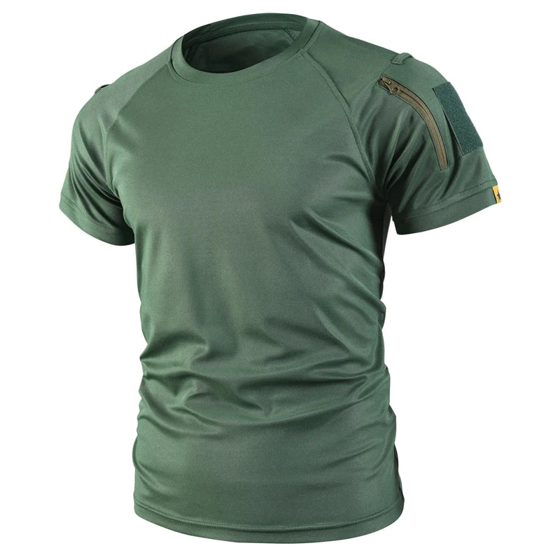 Men Summer Quick Dry T-shirt Camping Hiking Trekking Fishing Trainning Breathable Pullover Climbing Tees Casual Cargo Shirts