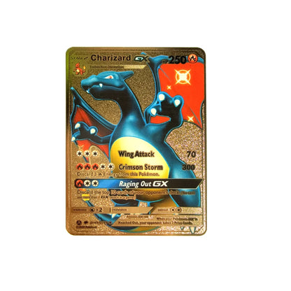 Cartão de metal pokémon 10000 pontos arceus charizard raichu super cartão dourado inglês mewtwo vmax gx ex presente de natal