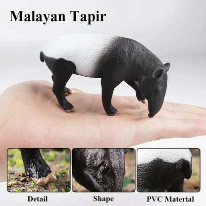 Oenux Wild boar Tapirus Indicus Porcupine Animals Simulation Model Action Figures Figurine Educational Collection Kids Toy Gift