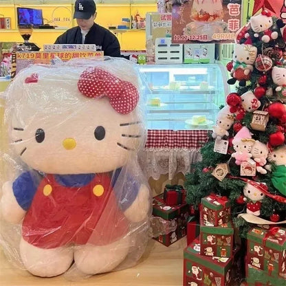 Red Bow Hello Kitty Plush Toy Doll Accompany Sleeping Doll Sofa Soft Pillow Cushion Room Decoration Girl Festival Gift