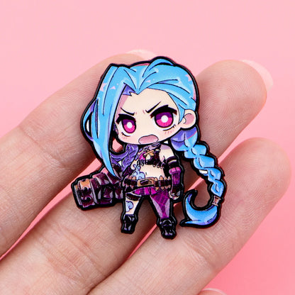 Anime Villain Character Enamel Pin Cool Game Girls Brooches Lapel Pins Backpack Accessories Decorative Jewelry Gift for Friends