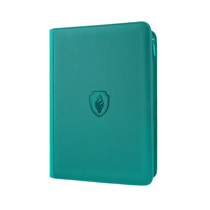 9 Pocket Trading Card Binder, PU Cover Zipper Card Collection Album, Sturdy 360 Side-Loading Card Folder Holder for Game Cards