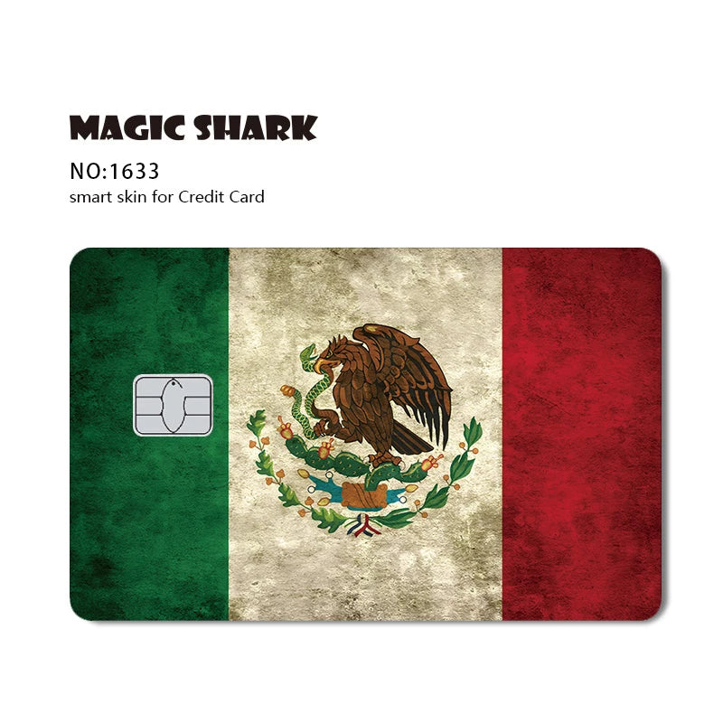 Stylish Phone Evil FBI Tiger Mexico Flag Snowman Movie Monstor Anime Credit Bank Debit Card Sticker Film Skin