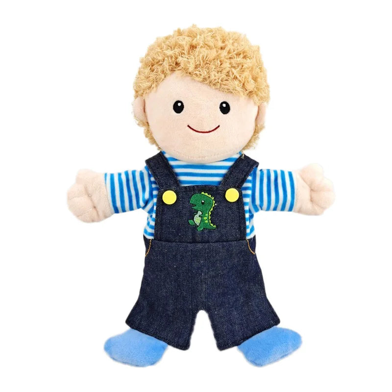 Family Soft Stuffed Toy Doll Dad Mum Brother Sister Cospaly Plush Doll Educational Baby Toys Kawaii Hand Finger Puppet
