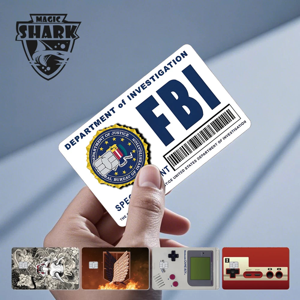 Stylish Phone Evil FBI Tiger Mexico Flag Snowman Movie Monstor Anime Credit Bank Debit Card Sticker Film Skin