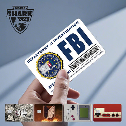 Stylish Phone Evil FBI Tiger Mexico Flag Snowman Movie Monstor Anime Credit Bank Debit Card Sticker Film Skin
