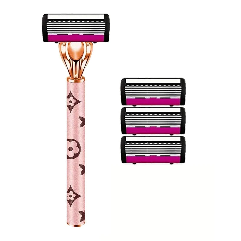 6-layer Blade Women Manually Change The Head To Shave Shaving Knife Shaver Armpit Retreat Private Part Hair Removal Artifact