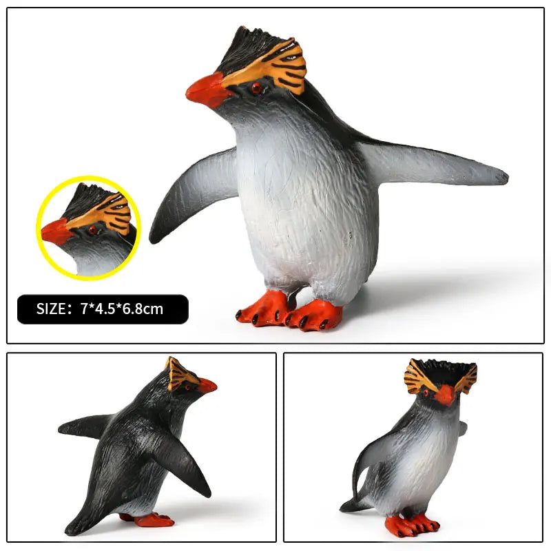 Oenux Arctic South Pole Animals Simulation Penguins Polar Bear Wolf Beluga Whale Action Figures Model Figurine PVC Kid Toy Gift