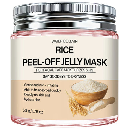 Rice Peel-Off Jelly Mask Deep Hydration Nourishment. Gentle Quick Absorb. Say Goodbye Dryness. Watericelevin 50g.