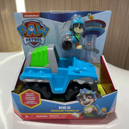 Genuine Paw patrol Dino Rescue Rex Ryder Everest Rescue Vehicle with Collectible Action Figure Patrulla Canina Children TOY Gift