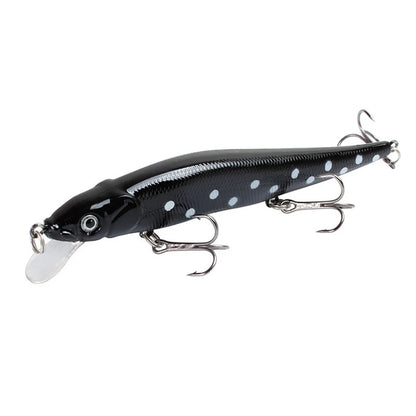 1pc 4.52inch/0.49oz Plastic Simulation Lure, Minnow Hard Bait With 3 Treble Hooks, Artificial Bait For Pike Carp