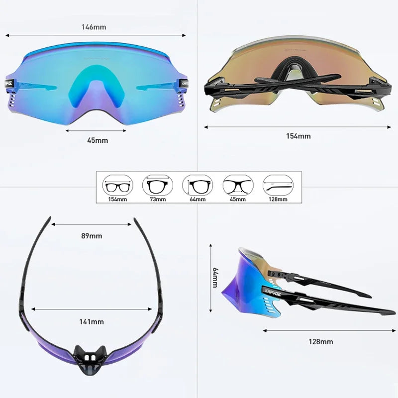 KAPVOE Photochromic Cycling Sunglasses Men Road Driving Bike Glasses Outdoor Sports Hiking Women Bicycle Cycling UV400 Goggles