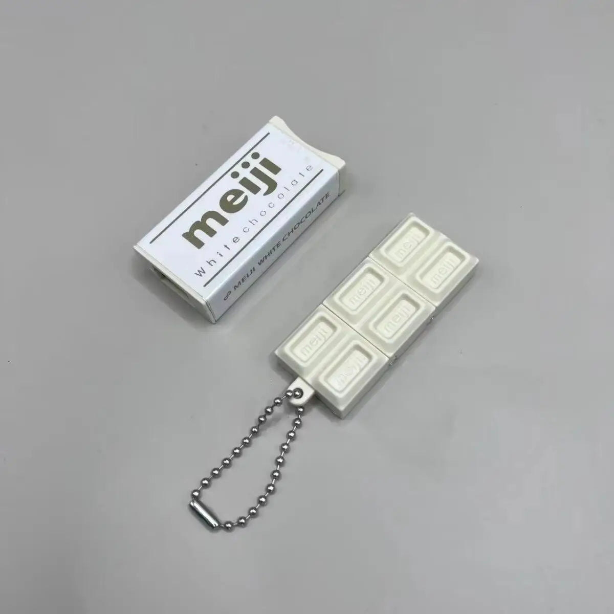 Hot Simulated Meiji Chocolate Fidget Toy Bendy Snap-And-Play Stress Relief JP Style Keychain Pendant Funny Gift Creative Gadgets