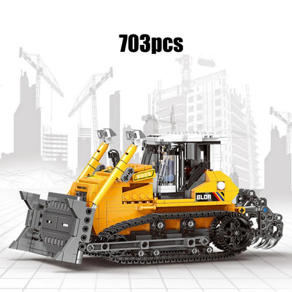 City technical MOC WheelLoader Car Heavy Mining Truck Crane Building Blocks DIY Engineering Excavator Bricks Toy For Children