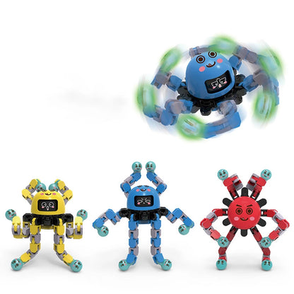 Glow in Dark Transformable Fidget Spinners Fingertip Gyro Toys Decompression Deformed Spinner Goodie Bag Suffers Party Favors