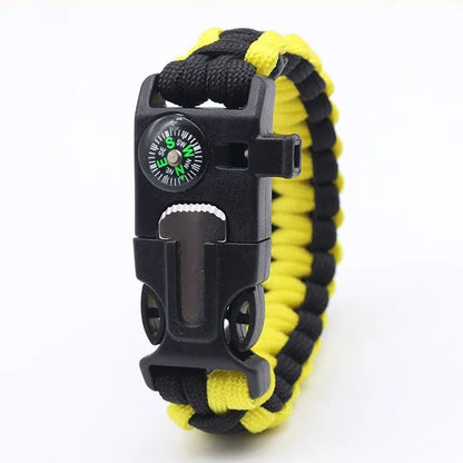 Five In One Compass Bracelet With Flint Seven Core Paracord Bracelet Inginiter Outdoor Survival Hiking Camping Tools