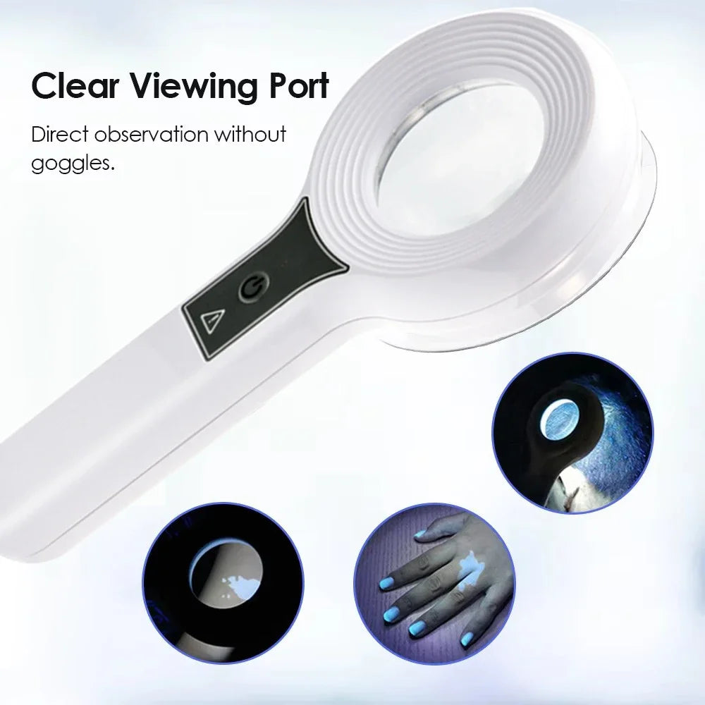 NEW Woods Lamp Skin Analyzer Portable Facial Salon Beauty Analyzer UV Lamp Wood Dermatology for Analyzing Testing Examination