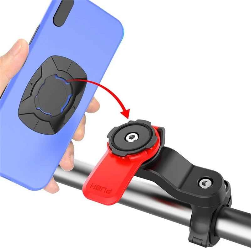 Motorcycle Phone Holder Shock Absorber Bike Phone Bracket Vibration Damper Self Lock Anti-shake Bicycle Handlebar Stem Holder
