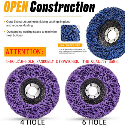 1PCS100/115/125mm Coral Disc Poly Strip Disc Diamond Grinding Wheel Flap Disc for Angle Grinder Paint Rust Removal Clean Abrasiv