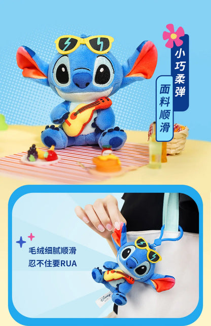 Genuine Disney Stitch Lotso Plush Toys Keychain Pendant Accessories Cute Cartoon Stuffed Doll Key Ring Toys Key Chain Gift