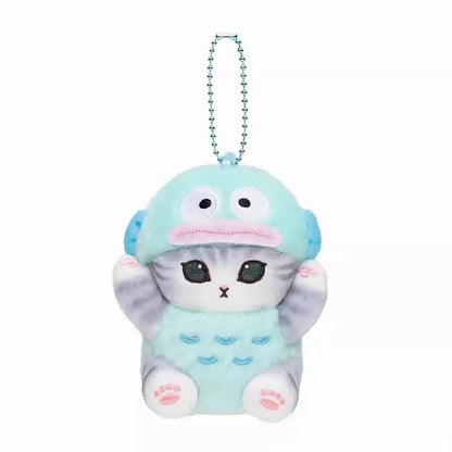 Anime Shark Cat Co Branded Cross-dress Kuromi Hello Kitty Cinnamoroll Plush Toys Collect Decoration Pendant Gift