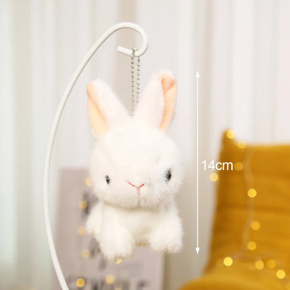 14cm Cute Bunny Cartoon Animal Dolls Stuffed Long Ear Rabbit Soft Plush Toys Sleeping Children Baby Birthday Gift for Kids