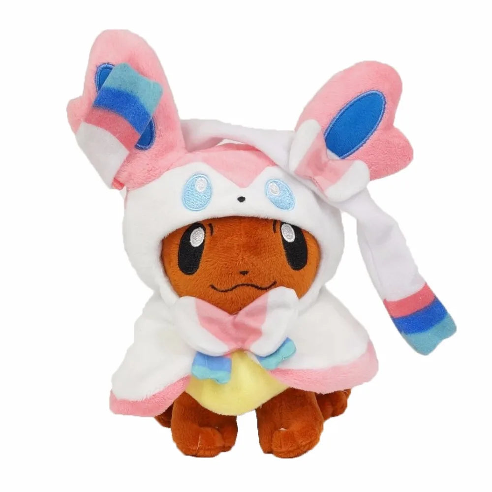 7 Styles 8" Pokemon Eevee Poncho Umbreon Espeon Jolteon Vaporeon Sylveon Flareon Plush Doll Stuffed Toys
