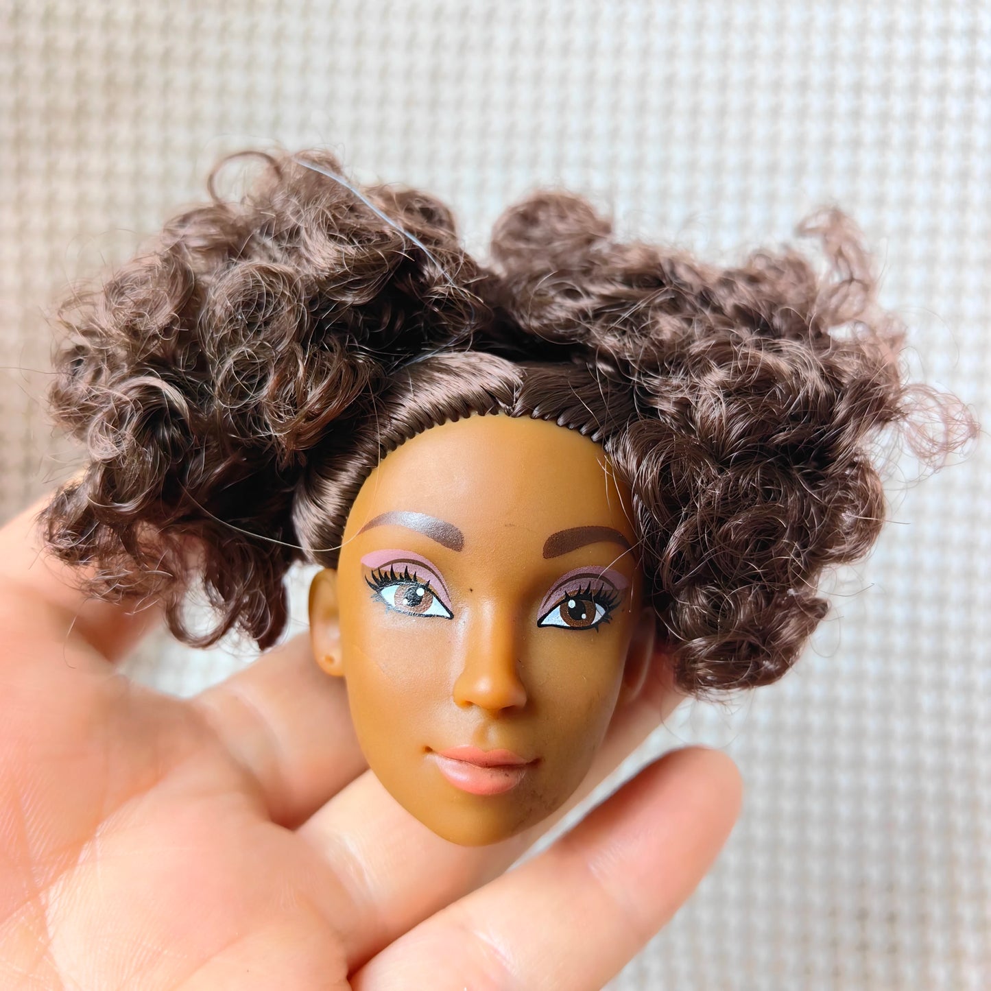 Original Doll Supermodel Star FR Heads DIY Head for 1/6 Doll Accessories Limited Special Curly haired black doll Collection gift