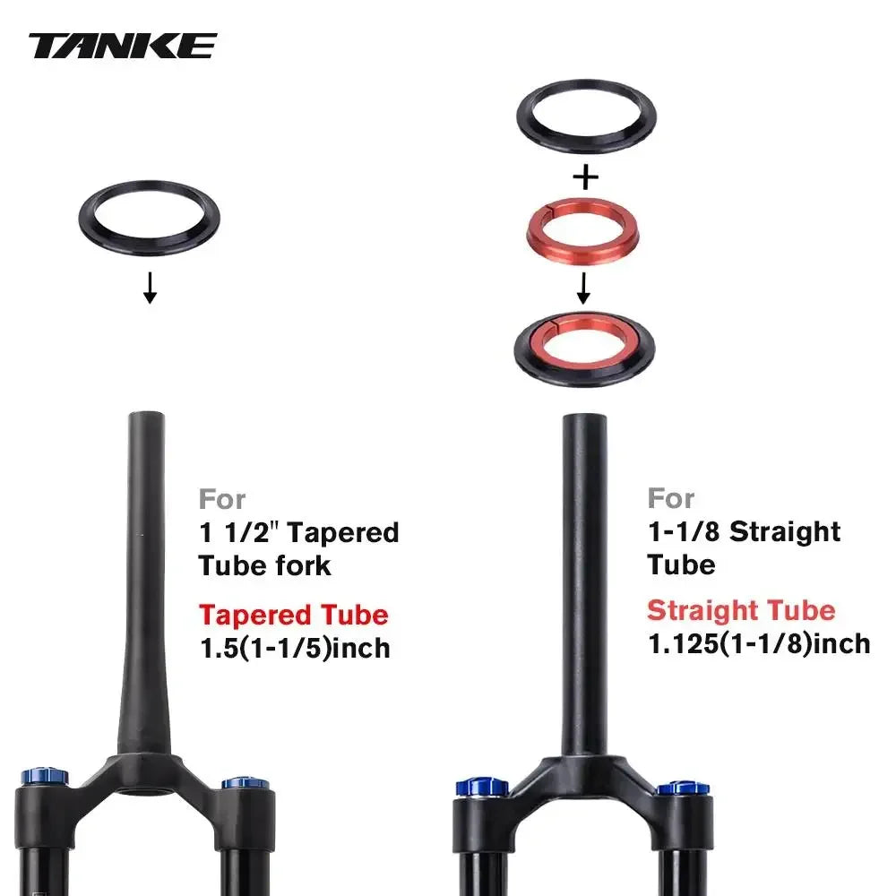 TANKE-MTB Bowl Group, Mountain Bike Aluminum Alloy Headset,Tapered Straight Fork Bearing,44-44mm/52/55/56mm,11/8 ",11/2",28.6mm