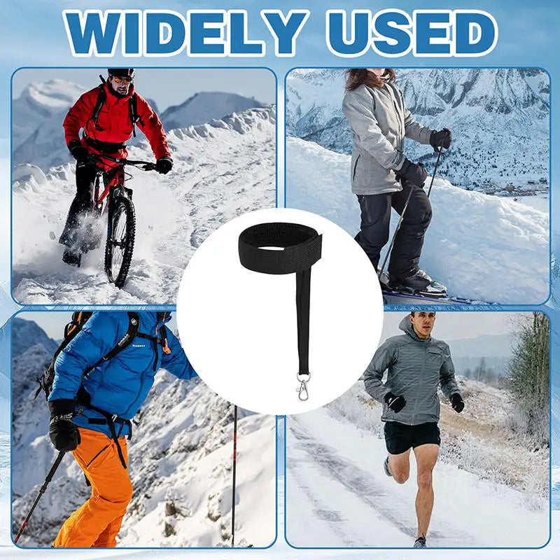 2/4pcs Elastic Wrist Straps for Ski Gloves Adjustable Ski Glove Lead for Men and Women Sport Skiing Glove Anti-loss Strap
