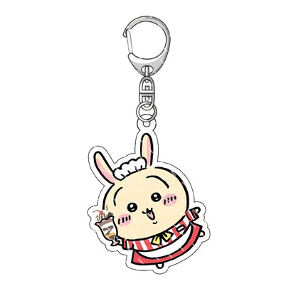 Chiikawa Pendant Anime Comic Acrylic Peripheral Keychain Hachiware Usagi Cute Pendant Bag Hanging Decoration Decoration