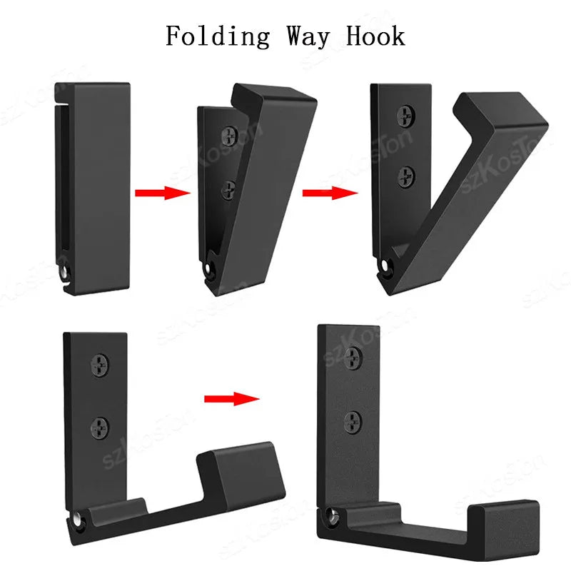1/5/50pcs Folding Hooks Wall Door Clothes Hooks Aluminum Alloy Rustproof Wall Hanger Clothes Coat Towel Coat Hooks
