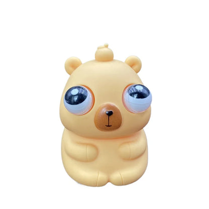 Pop Eye Squeeze Capybara Animal Sensory Toys Fun Novetly Fidget Stress Relief Anxiety Eyeball Bouncing Toy Gifts for Kids Adults