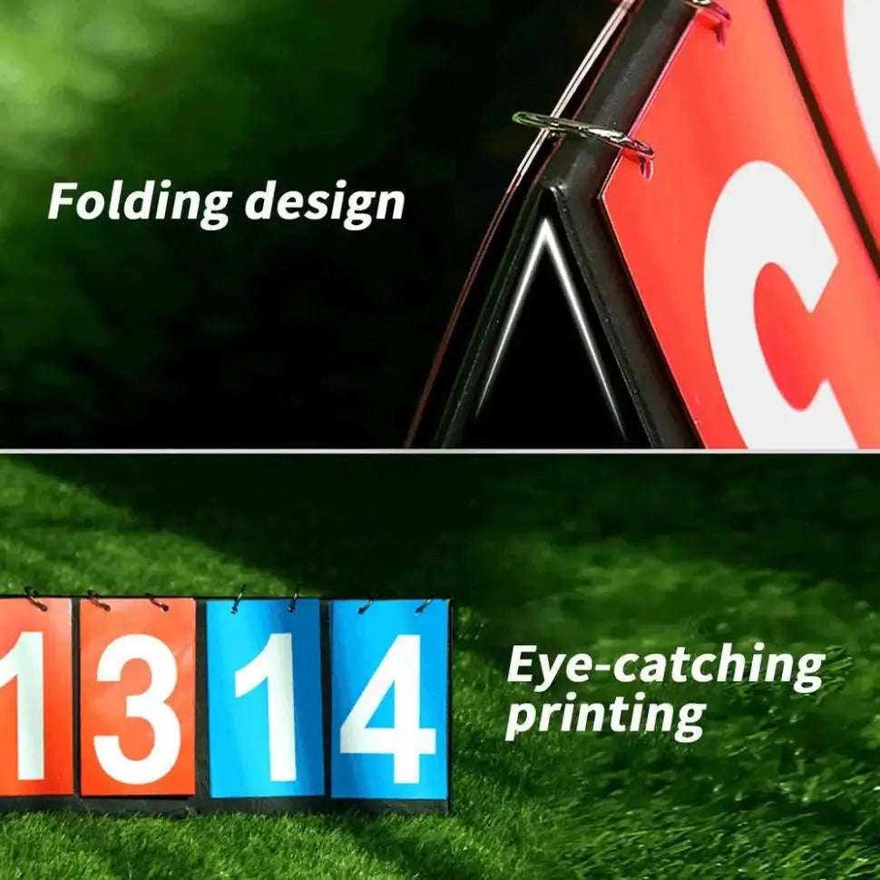 Scoreboard - Leather Score Keeper, Digital Flip Scoreboard, Multi-Sport Game Scoreboard