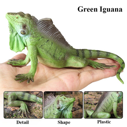 Oenux New Simulation Wild Reptile Animals Action Figures Lizard Model Figurines Kids Education Congnitive Scene Decoration Toy