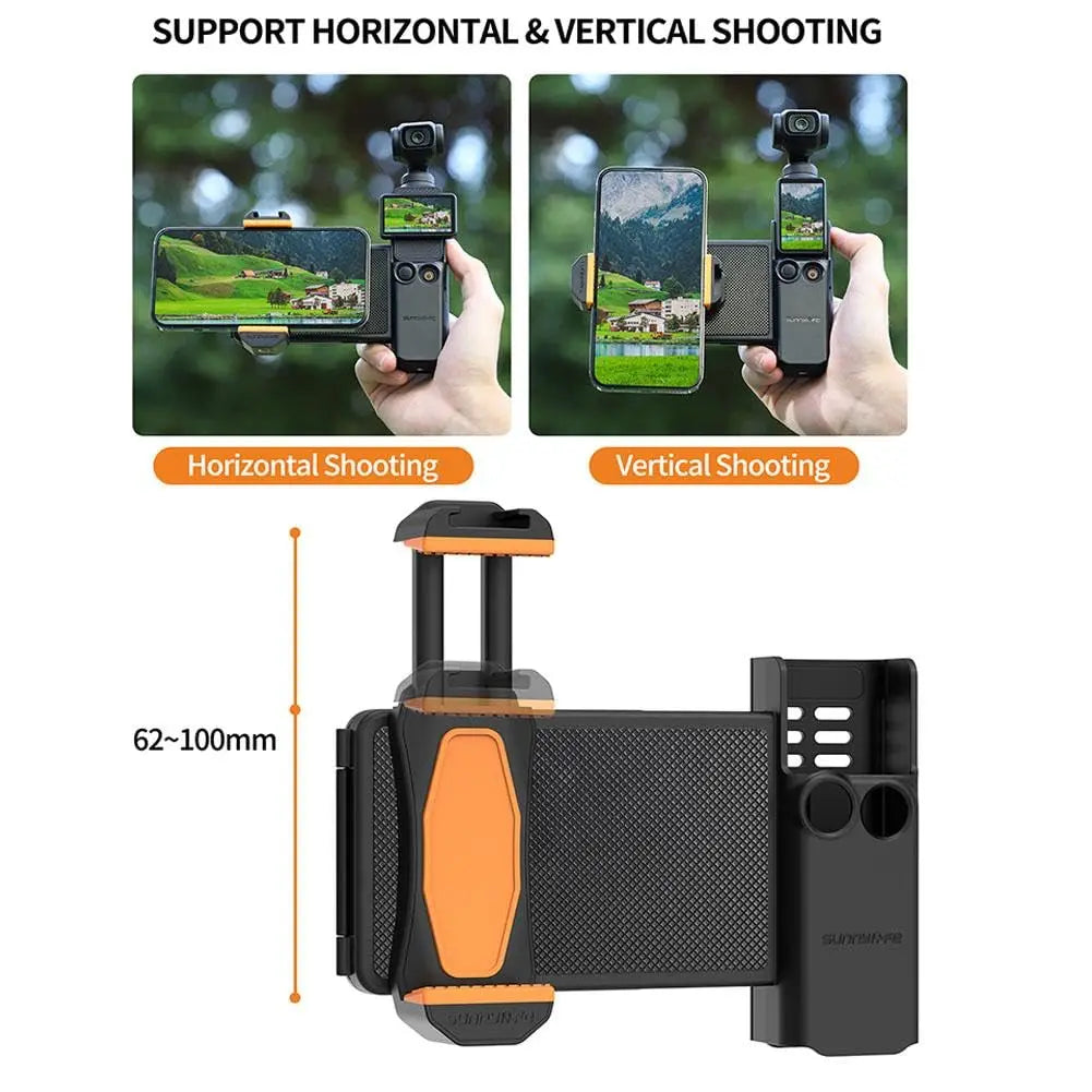 Phone Holder Set Expansion Accessories for Osmo Pocket 3/4, Universal Mini Extension Pole Tripod Compatible with Pocket 3/4