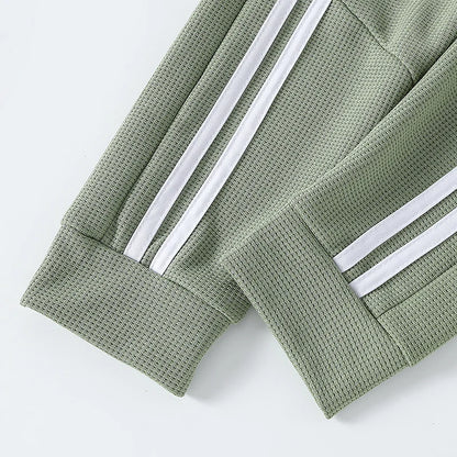 1/3 Piece Autumn And Winter Children's Waffle Solid Color Simple Basic Pants For Boys And Girls Sports And Casual Sweatpants