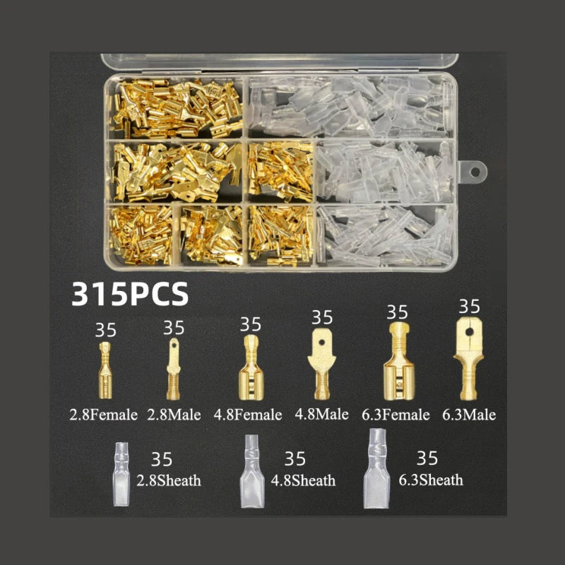 Male Female Wire Box Insulated Cable Macho Connector Electrical Crimp Terminals Termin Spade Connectors Assorted Kits