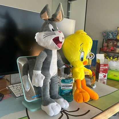 Big Looney Tunes Bugs Bunny Plush Toy Tweety Bird Bunny Anime Cartoon Movie Plushies Stuffed Doll Toys Gift