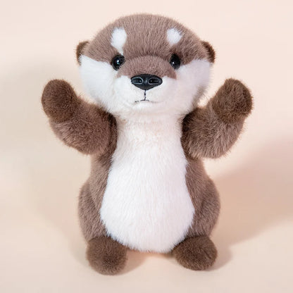 Hugging Otter Plush Toys Fluffy Cozy Magnetic Animal Doll Cute Well-behaved Baby Otter Doll Funny Children Toys Nice Gift
