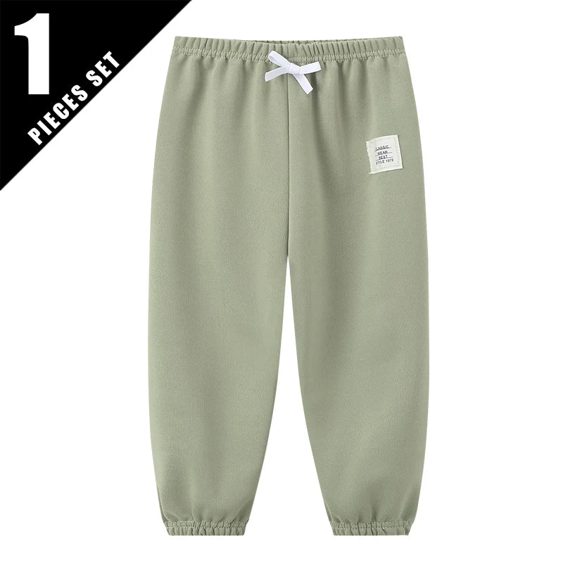 Children's Multi-color Seasonal Casual Sports Pants For Boys And Girls Autumn Solid Color Fashion Loose Haren Pants Sweatpants
