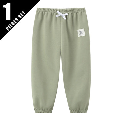 Children's Multi-color Seasonal Casual Sports Pants For Boys And Girls Autumn Solid Color Fashion Loose Haren Pants Sweatpants