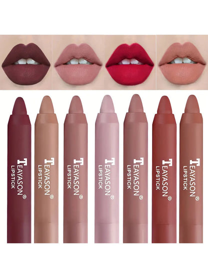 12 Colors Matte Misty Lipstick Set: Long-Lasting, Smudge-Proof, Sexy Velvet Lip Liners & Primer For Women's Makeup