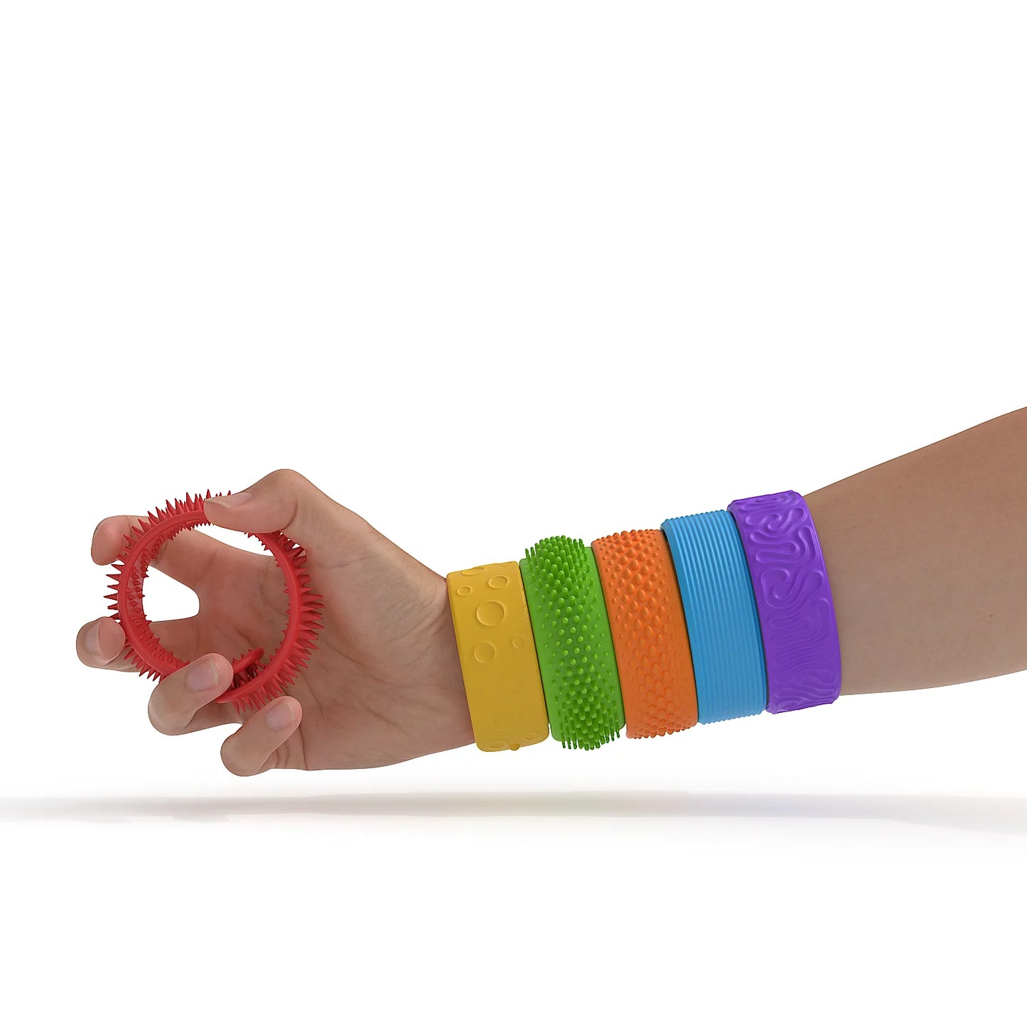 6Pcs Silicone Sensory Fidget Toys  Textured Slap Bracelets For Autism  Special Needs  Calming Stress Relief Fidgets For Kids