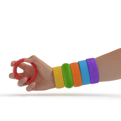 6Pcs Silicone Sensory Fidget Toys  Textured Slap Bracelets For Autism  Special Needs  Calming Stress Relief Fidgets For Kids