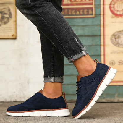 Outdoor Men Causal Sneakers Lightweight Breathable Mesh Soft Sold Walking Shoes Comfortable Shock-absorbing Trendy Shoes for Men