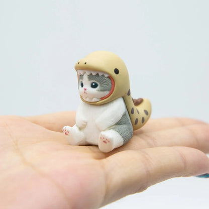 Mofusand Cats Wearing Marine Organism Clothes Blind Box Cute Action Figures Octopus Penguin Otter Table Ornaments Kids Gifts