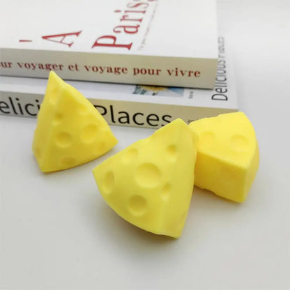 Kids Adult Squeeze Toy Simulation Cheese Squeeze Toys Soft Cute Decompressing Pinching Cheese Sticky Slow Rebound